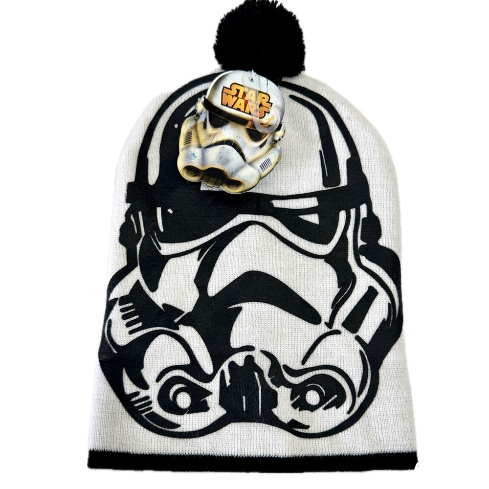 NWT Star Wars Stormtrooper Toque Beanie Hat Pom Winter